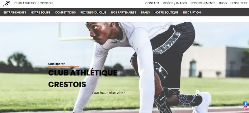 picture of the website.