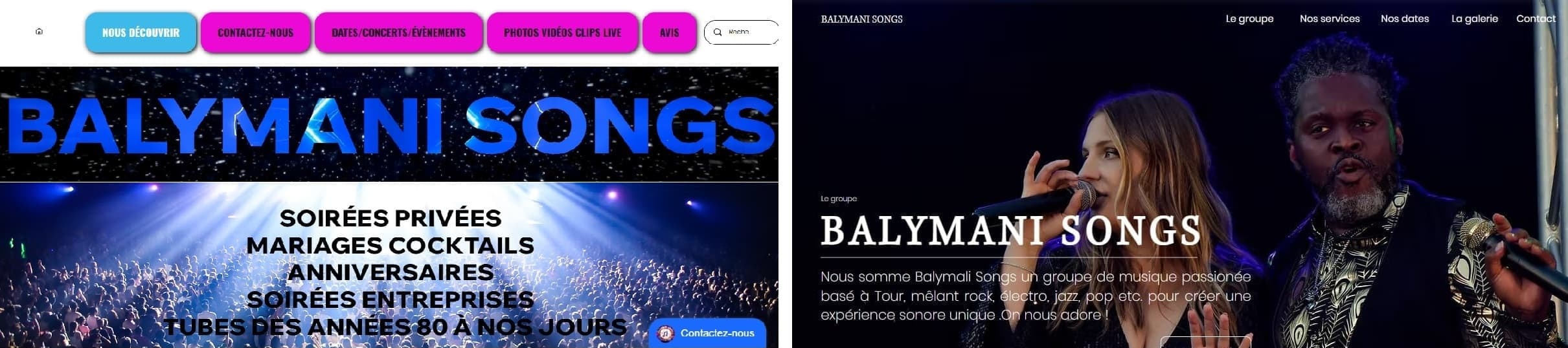 Image d'un site web de vente de livre