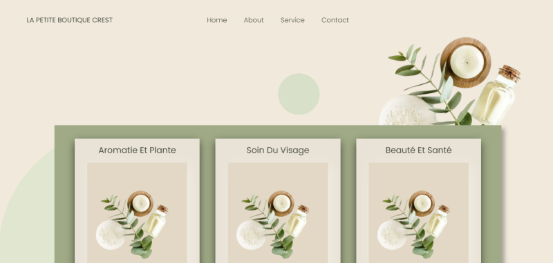 Image d'un site web de vente de produit cosmétique