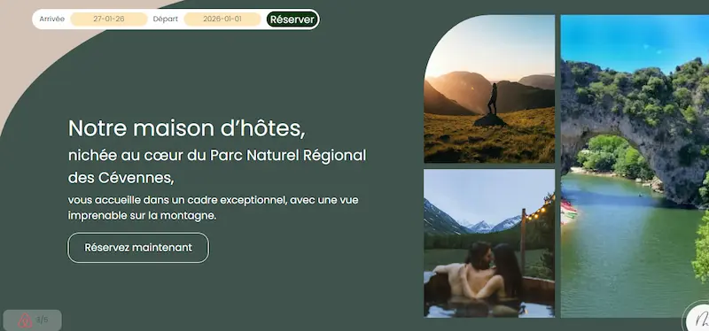 picture of the website.