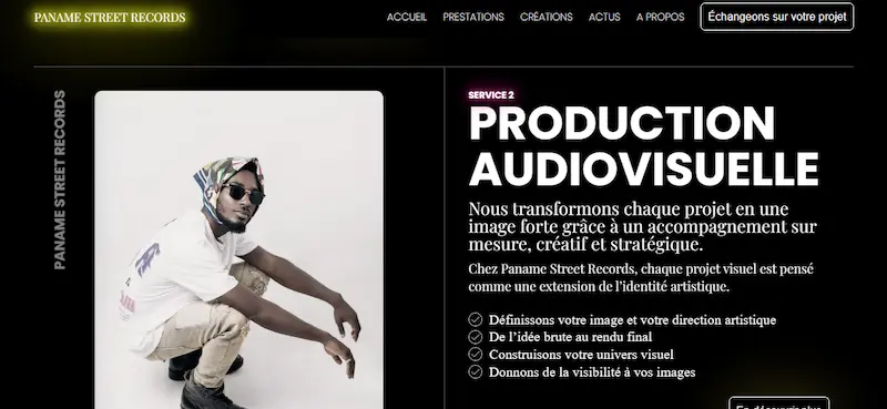 picture of the website.